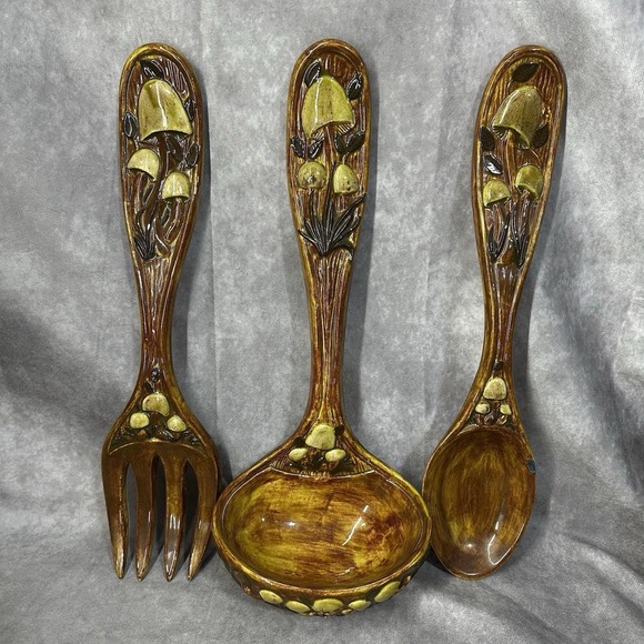 Other - Mushroom Ladle Spoon Girl Wall Decor 1979 Pennys